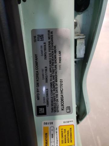 Photo 10 from auction – 2017 CHEVROLET SPARK 1LT with VIN KL8CD6SA1HC776151