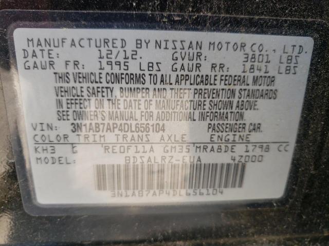 Photo 10 from auction – 2013 NISSAN SENTRA S with VIN 3N1AB7AP4DL656104