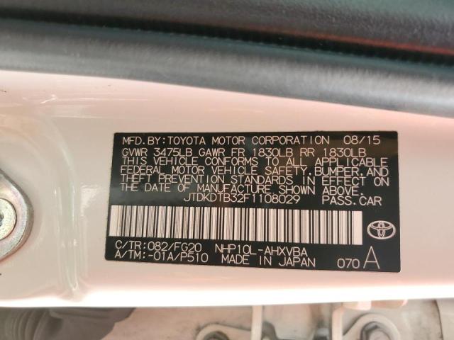 Photo 10 from auction – 2015 TOYOTA PRIUS C with VIN JTDKDTB32F1108029