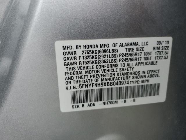 Photo 10 from auction – 2011 HONDA PILOT TOUR with VIN 5FNYF4H9XBB040974