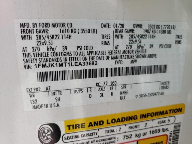 Photo 10 from auction – 2020 FORD EXPEDITION with VIN 1FMJK1MT1LEA33682