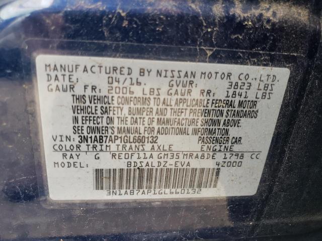 Photo 10 from auction – 2016 NISSAN SENTRA S with VIN 3N1AB7AP1GL660132
