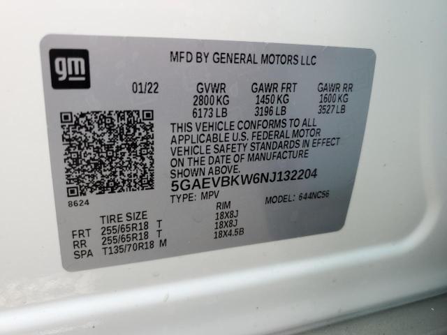 Photo 10 from auction – 2022 BUICK ENCLAVE PR with VIN 5GAEVBKW6NJ132204