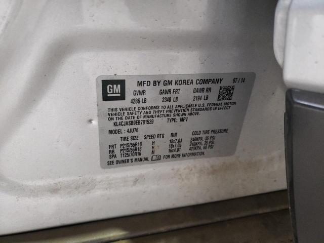 Photo 10 from auction – 2014 BUICK ENCORE with VIN KL4CJASB9EB781539