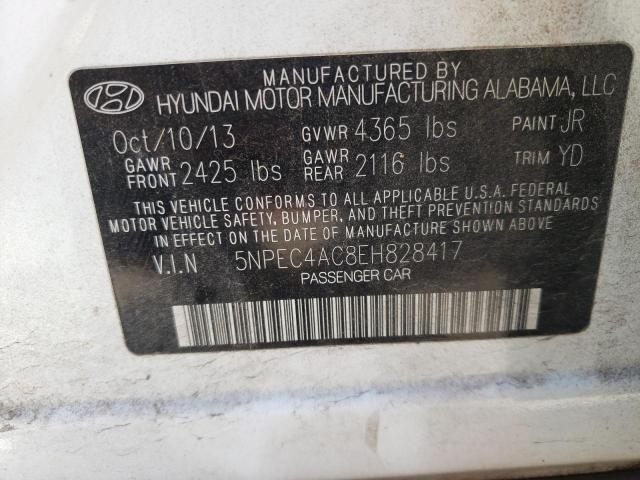 Photo 10 from auction – 2014 HYUNDAI SONATA SE with VIN 5NPEC4AC8EH828417