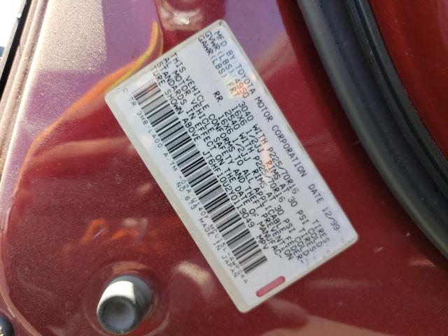 Photo 10 from auction – 2000 LEXUS RX 300 with VIN JT6HF10U2Y0119049