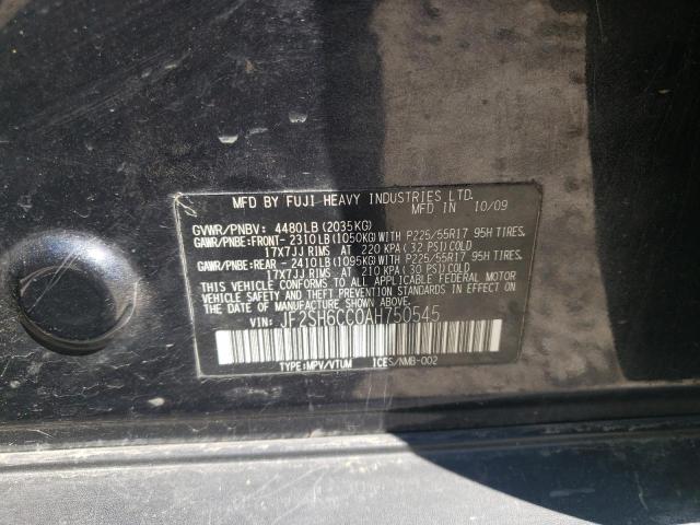 Photo 10 from auction – 2010 SUBARU FORESTER 2 with VIN JF2SH6CC0AH750545