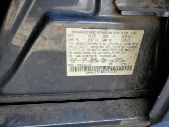 Photo 10 from auction – 2008 NISSAN ALTIMA 2.5 with VIN 1N4AL21E48C251587