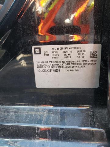 Photo 10 from auction – 2014 CHEVROLET SONIC LT with VIN 1G1JC5SH2E4161650