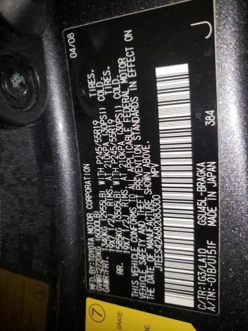 Photo 10 from auction – 2008 TOYOTA HIGHLANDER with VIN JTEES42A682083300