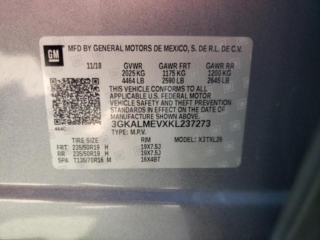 Photo 10 from auction – 2019 GMC TERRAIN SL with VIN 3GKALMEVXKL237273