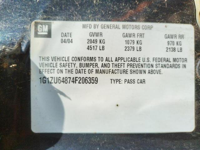 Photo 10 from auction – 2004 CHEVROLET MALIBU MAX with VIN 1G1ZU64874F206359