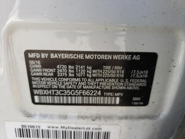 Photo 10 from auction – 2016 BMW X1 XDRIVE2 with VIN WBXHT3C35G5F66224