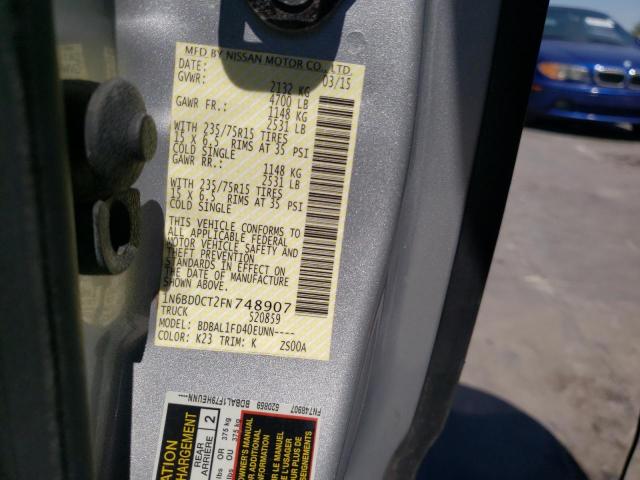 Photo 10 from auction – 2015 NISSAN FRONTIER S with VIN 1N6BD0CT2FN748907