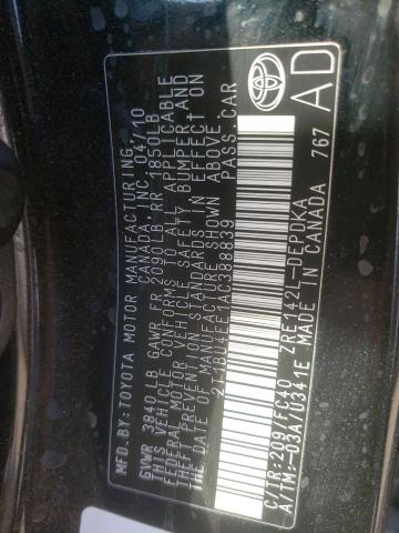 Photo 10 from auction – 2010 TOYOTA COROLLA BA with VIN 2T1BU4EE1AC388839