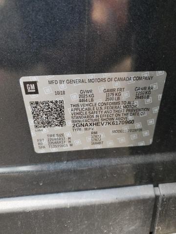 Photo 10 from auction – 2019 CHEVROLET EQUINOX LS with VIN 2GNAXHEV7K6170960