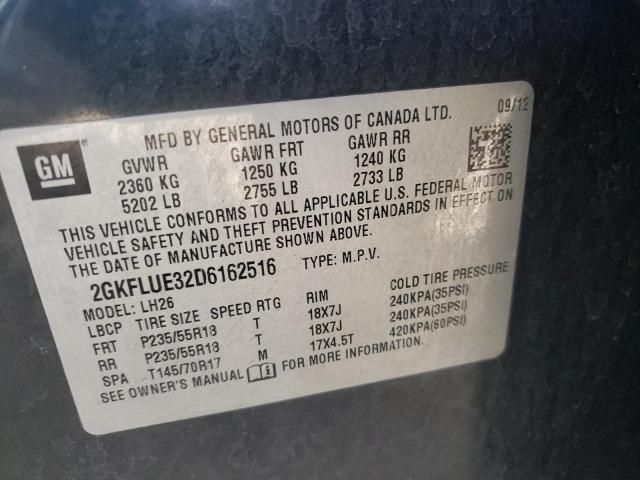 Photo 10 from auction – 2013 GMC TERRAIN SL with VIN 2GKFLUE32D6162516