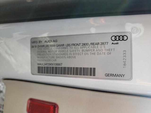 Photo 10 from auction – 2019 AUDI A6 PREMIUM with VIN WAUL2AF29KN108867