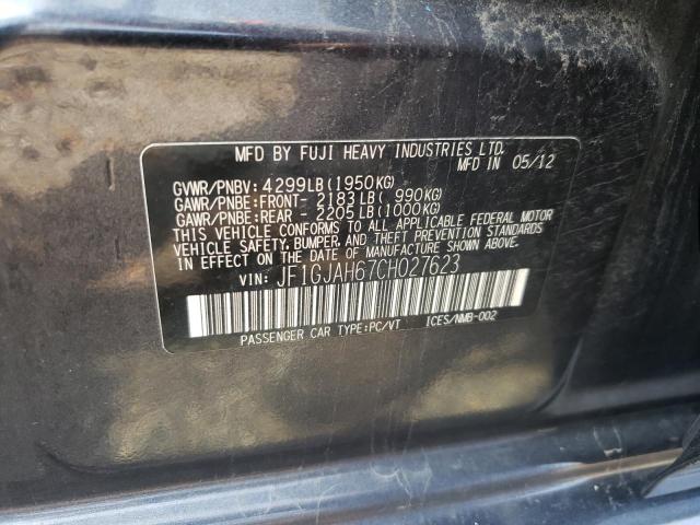 Photo 10 from auction – 2012 SUBARU IMPREZA LI with VIN JF1GJAH67CH027623