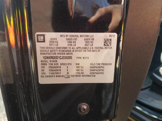 Photo 10 from auction – 2012 CHEVROLET TRAVERSE L with VIN 1GNKRGED1CJ330285