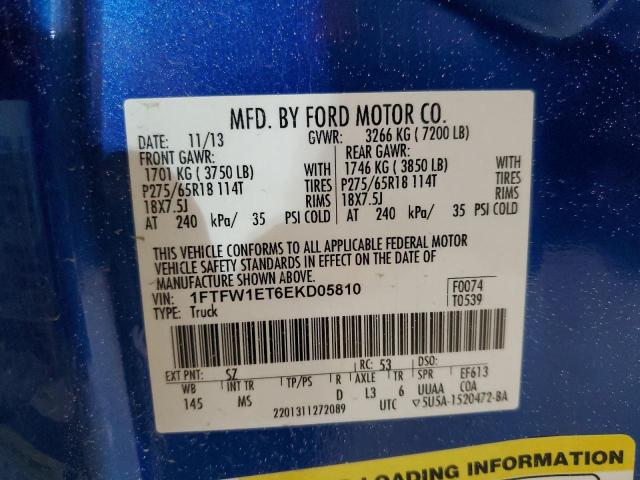 Photo 10 from auction – 2014 FORD F150 SUPER with VIN 1FTFW1ET6EKD05810