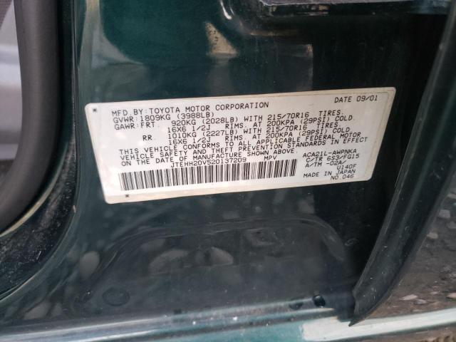 Photo 10 from auction – 2002 TOYOTA RAV4 with VIN JTEHH20V520137209