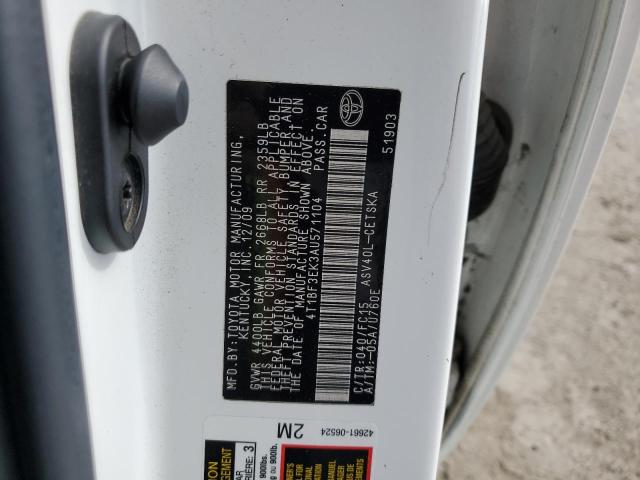 Photo 10 from auction – 2010 TOYOTA CAMRY BASE with VIN 4T1BF3EK3AU571104
