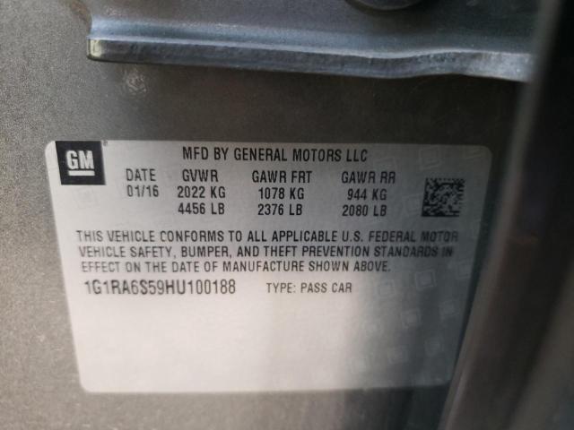 Photo 10 from auction – 2017 CHEVROLET VOLT LT with VIN 1G1RA6S59HU100188