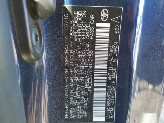 Photo 10 from auction – 2010 TOYOTA SCION TC with VIN JTKDE3B76A0321551