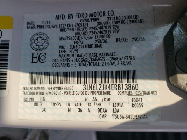 Photo 10 from auction – 2014 LINCOLN MKZ with VIN 3LN6L2JK4ER813860