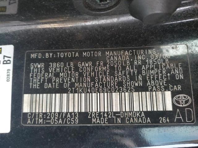 Photo 10 from auction – 2009 TOYOTA COROLLA MA with VIN 2T1KU40E69C023625