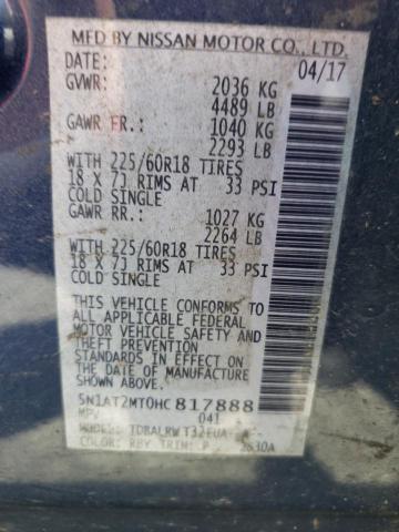 Photo 10 from auction – 2017 NISSAN ROGUE S with VIN 5N1AT2MT0HC817888