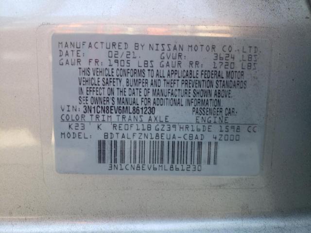 Photo 10 from auction – 2021 NISSAN VERSA SV with VIN 3N1CN8EV6ML861230