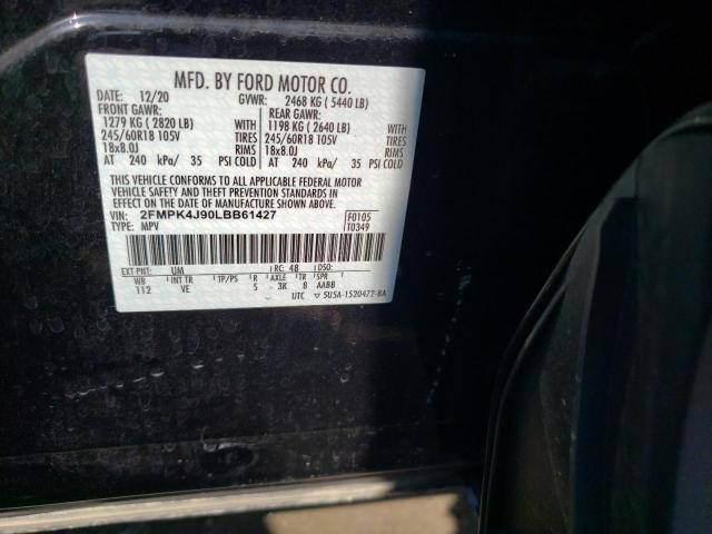 Photo 10 from auction – 2020 FORD EDGE SEL with VIN 2FMPK4J90LBB61427