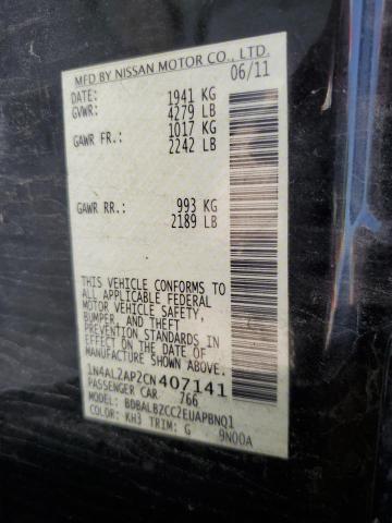 Photo 10 from auction – 2012 NISSAN ALTIMA BAS with VIN 1N4AL2AP2CN407141
