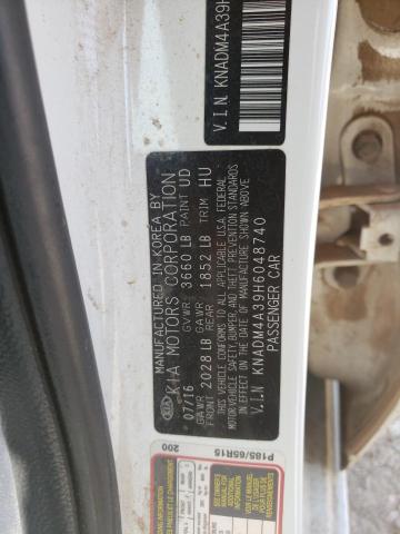 Photo 10 from auction – 2017 KIA RIO LX with VIN KNADM4A39H6048740