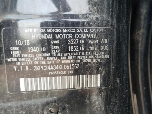 Photo 10 from auction – 2019 HYUNDAI ACCENT SE with VIN 3KPC24A34KE061563