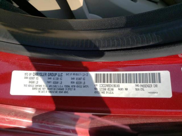 Photo 10 from auction – 2014 DODGE AVENGER SE with VIN 1C3CDZAB5EN196103