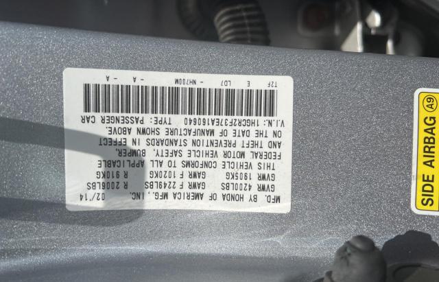 Photo 10 from auction – 2014 HONDA ACCORD LX with VIN 1HGCR2F37EA160640