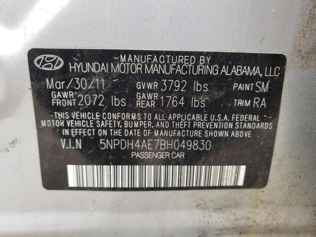 Photo 10 from auction – 2011 HYUNDAI ELANTRA GL with VIN 5NPDH4AE7BH049830
