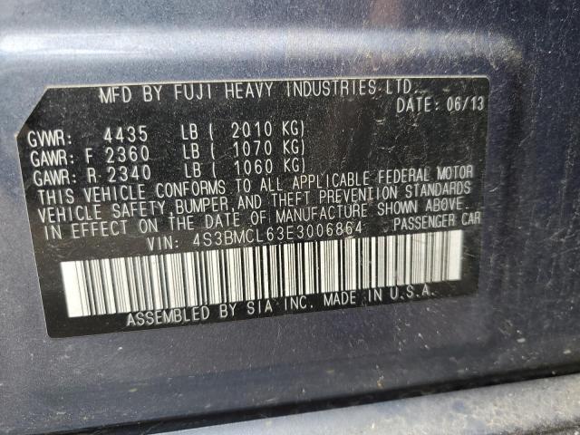 Photo 10 from auction – 2014 SUBARU LEGACY 2.5 with VIN 4S3BMCL63E3006864
