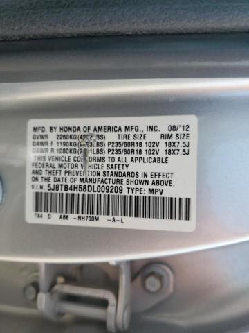 Photo 10 from auction – 2013 ACURA RDX TECHNO with VIN 5J8TB4H58DL009209