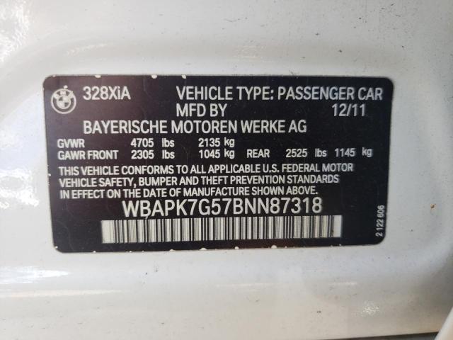 Photo 10 from auction – 2011 BMW 328 XI with VIN WBAPK7G57BNN87318