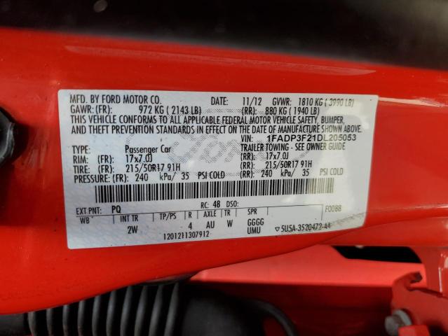 Photo 10 from auction – 2013 FORD FOCUS SE with VIN 1FADP3F21DL205053