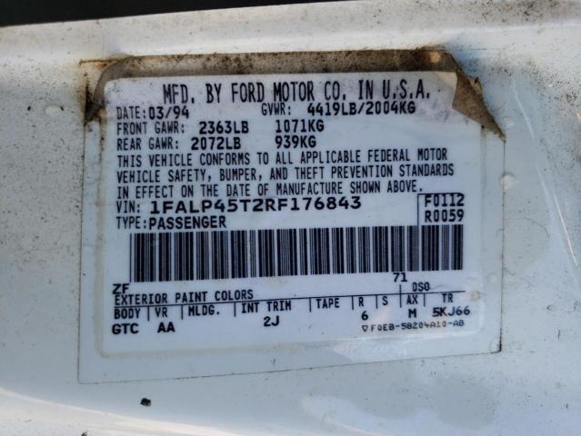 Photo 10 from auction – 1994 FORD MUSTANG with VIN 1FALP45T2RF176843