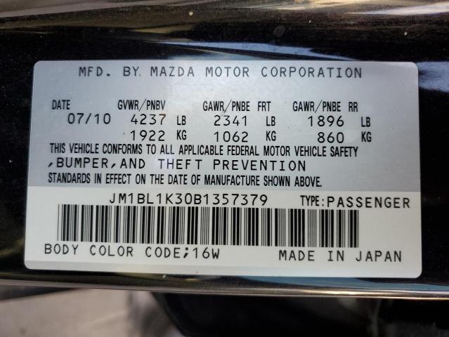 Photo 10 from auction – 2011 MAZDA SPEED 3 with VIN JM1BL1K30B1357379