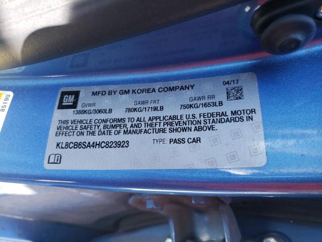 Photo 10 from auction – 2017 CHEVROLET SPARK LS with VIN KL8CB6SA4HC823923