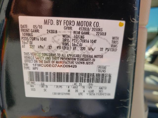 Photo 10 from auction – 2010 FORD ESCAPE LIM with VIN 1FMCU0EG7AKD09425