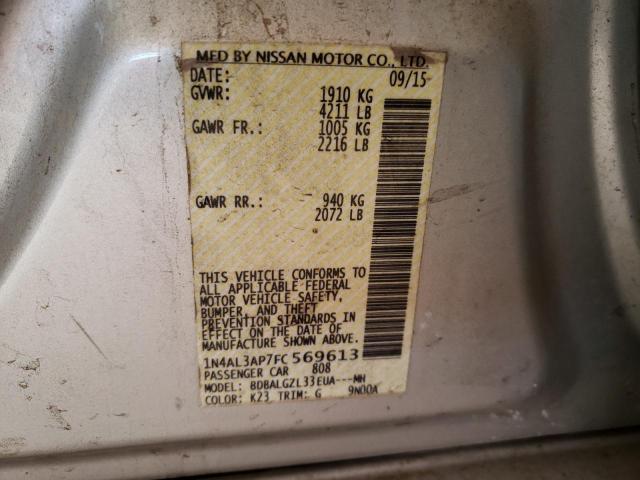 Photo 10 from auction – 2015 NISSAN ALTIMA 2.5 with VIN 1N4AL3AP7FC569613