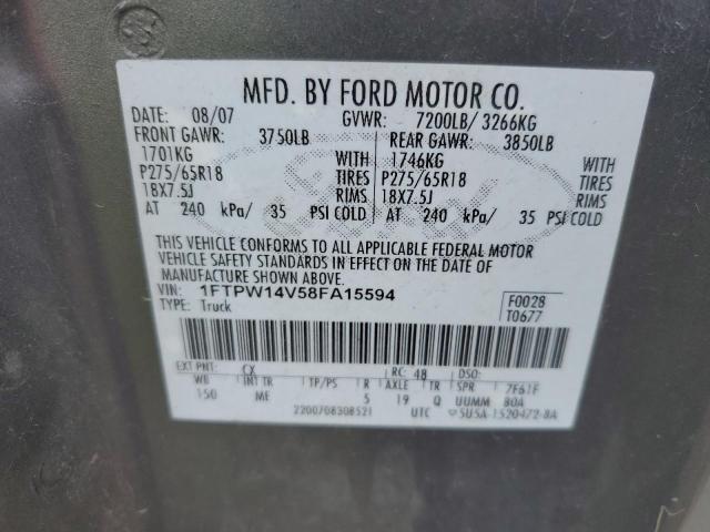 Photo 10 from auction – 2008 FORD F-150 with VIN 1FTPW14V58FA15594